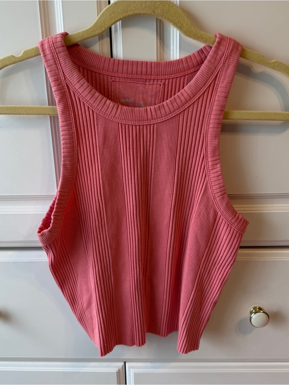 aerie Ribbed Coral Pink Tank Top